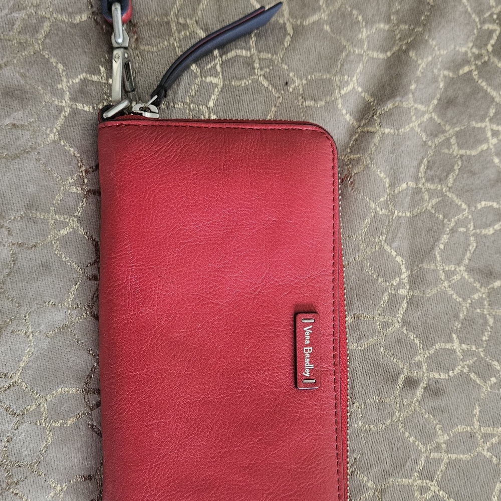 Vera Bradley Red Zip-Around Wristlet Wallet